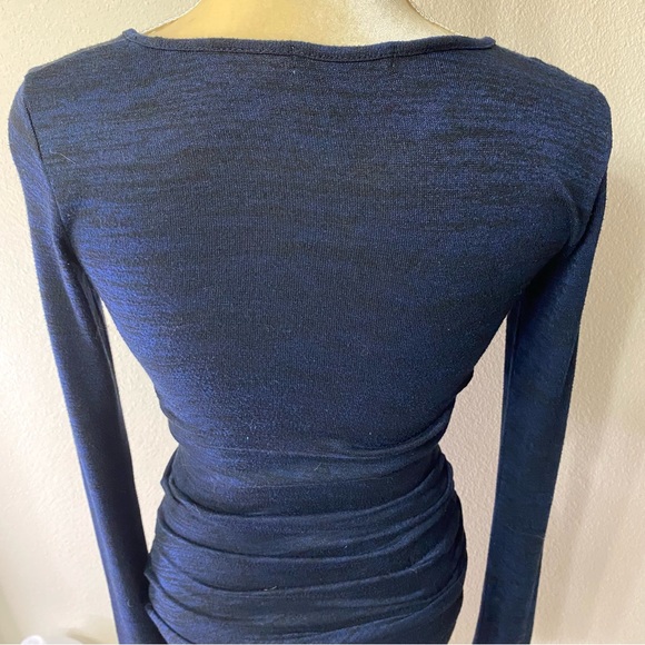 Rag & Bone Jean Ruched Navy Dress - Picture 5 of 10